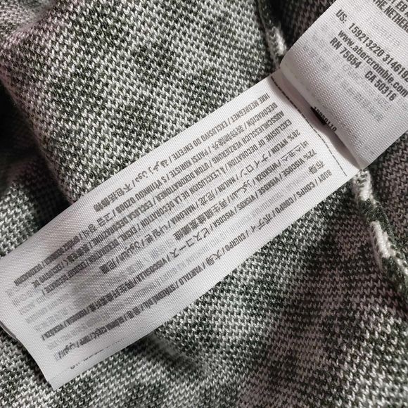 Abercrombie & Fitch size *Medium* Green & White Mockneck Mini Sweater Dress - Picture 7 of 8